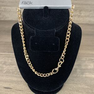 Nordstrom Rack Chain Collar Necklace Nickel Free 16 inches - Goldtone plate